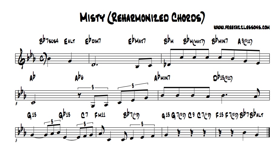 Competidores activación incluir Misty Chord Chart With Amazing Reharmonizations