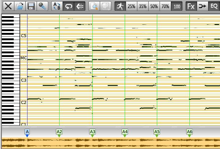 Music Transcription Software : Tony : Twelvekeys music transcription software to assists in transcribing music recordings, improvisations & more.