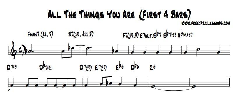 All The Things You Are Chords Reharmonized