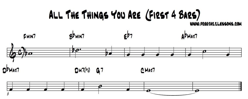 all the things you are jazz piano chords