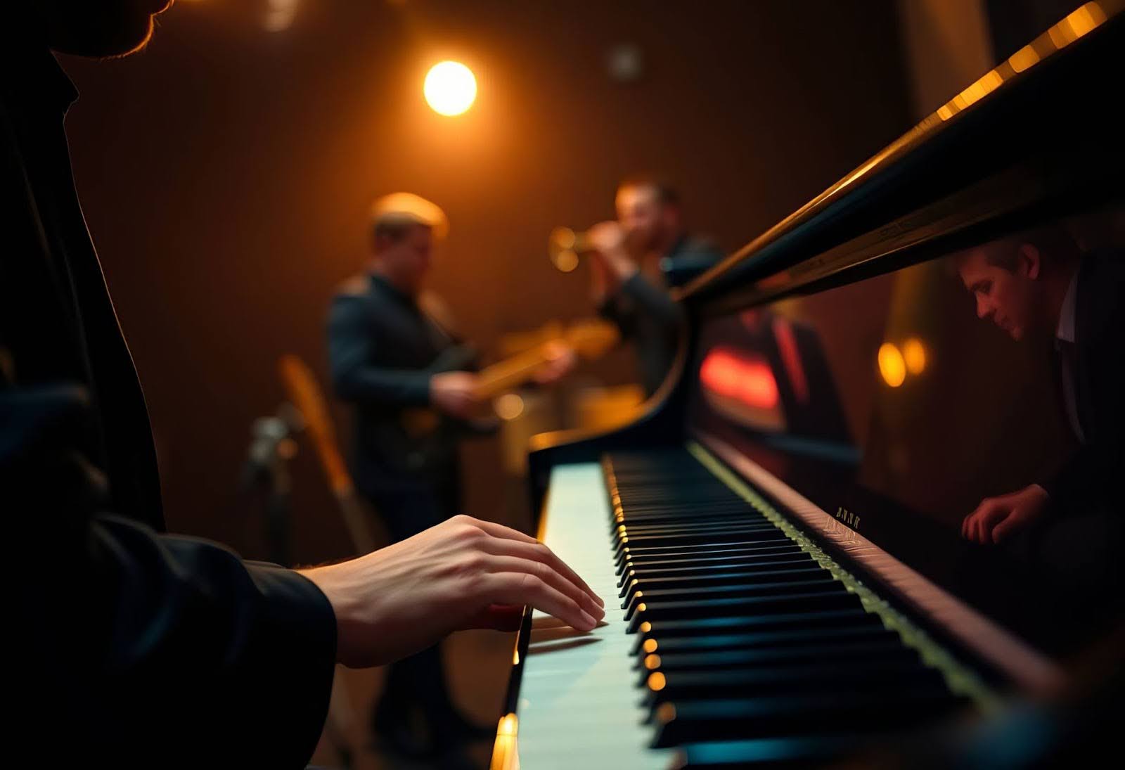 Jazz improvisation band playing