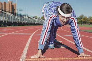 man starting to run