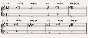 barry harris method applied to chord progressions